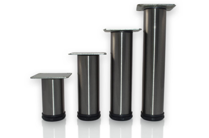 Picture of Peter Meier 4” Tall Como Furniture Legs in Como Brushed Steel (552-10-ST)